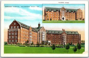 Borgess Hospital Kalamazoo Michigan MI Medical Building Landscapes Postcard