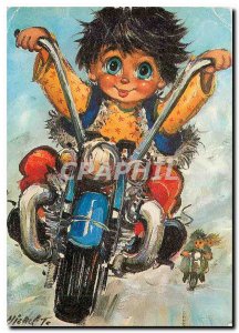 Postcard Modern Michel Thomas Ballade in Moto