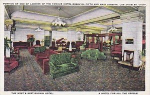 California Los Angeles Portion Of One Of Lobbies Of The Famous Hotel Rosslyn ...