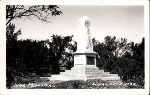 Indian Head Saskatchewan SK War Memorial Vintage Real Photo Postcard