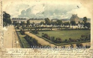 Jardin des Tuileries et Pavillon de Marsan Paris, France, Carte, 1901 