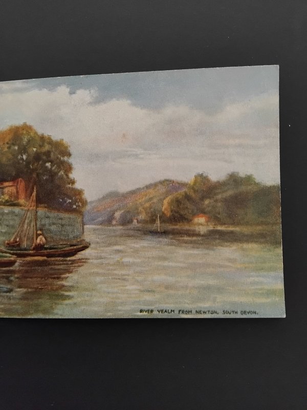 Tuck's Post Card Picturesque Counties  River Yealm, SOUTH DEVON oilette