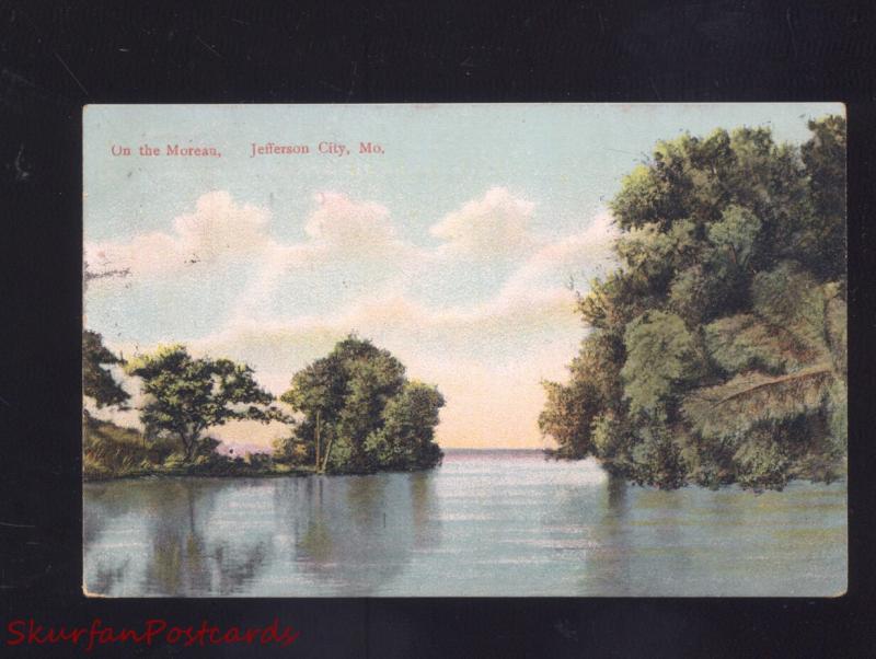 JEFFERSON CITY MISSOURI ON THE MOREAU RIVER ANTIQUE VINTAGE POSTCARD MO.