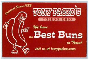 2005 Tony Packo's Best Buns Advertisement Front St. Toledo Ohio Vintage Postcard 