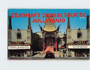 Postcard Graumans Chinese Theatre, Hollywood, Los Angeles, California