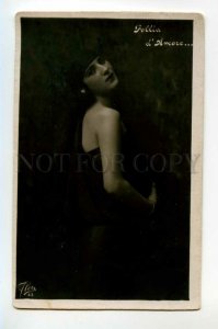 491490 AVANT-GARDE Italy FILM ACTRESS in Black Fashion 1920s FLOU Bromografica