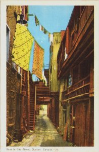 Canada Quebec Sous le Cap Street Vintage Postcard C208