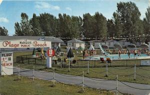 Charlemagne-Saint-Sulpice Quebec~Le Marquis Motel & Cabins~Swimming Pool~c1950s