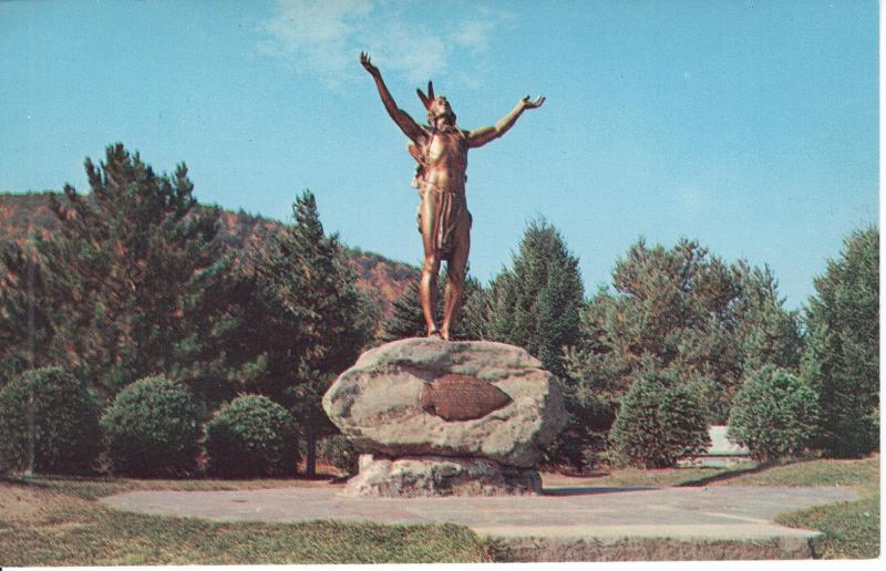 US    PC1269  INDIAN STATUE, MOHAWK TRAIL