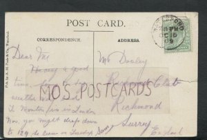 Family History Postcard - Dooley or Douley - Richmond Club, Richmond  RF4522