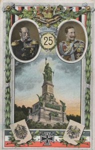 1883 to 1908 German 25 Years Antique Military Ruler Postcard