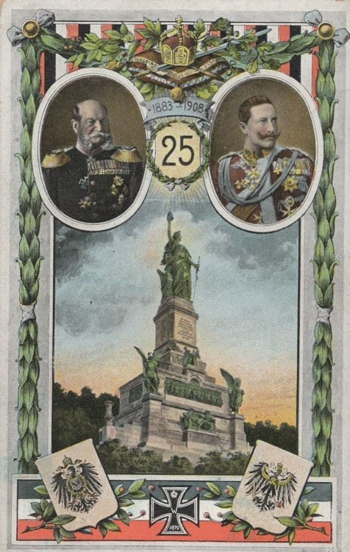 1883 to 1908 German 25 Years Antique Military Ruler Postcard