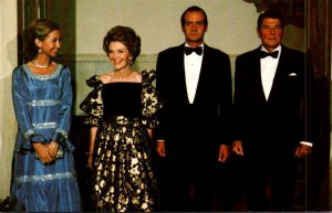 President Ronald Reagan and Nancy With King Juan Carlos Of Spain and With Que...