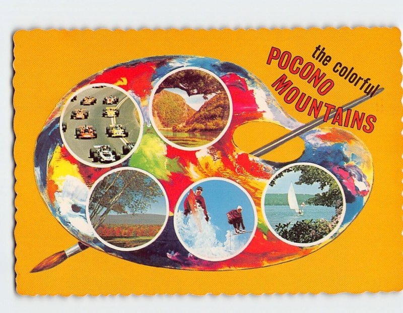 Postcard the colorful Pocono Mountains, Pennsylvania