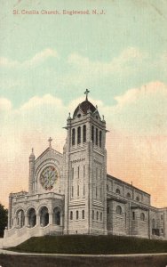 Vintage Postcard Prospect View St. Cecilia Church Landmark Eaglewood New Jersey