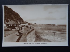 Somerset MINEHEAD Seafront & Harbour - Old RP Postcard by M&L