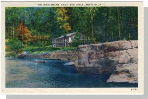 Beautiful Brevard, North Carolina/NC Postcard, Rock-Brook Camp, Near Mint!