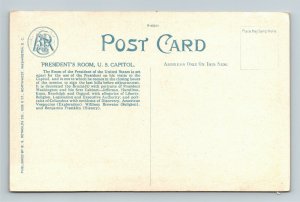 President's Room, US Capitol, Vintage Washington DC Postcard