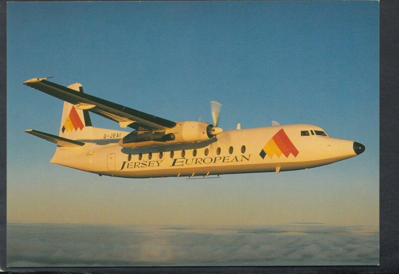 Aviation Postcard - Aeroplane - Jersey European Airways Fokker F27 MK500 - T9737 