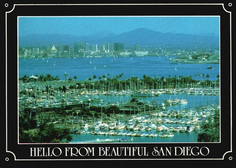 Vintage Postcard Hello Greetings From Beautiful San Diego California CA