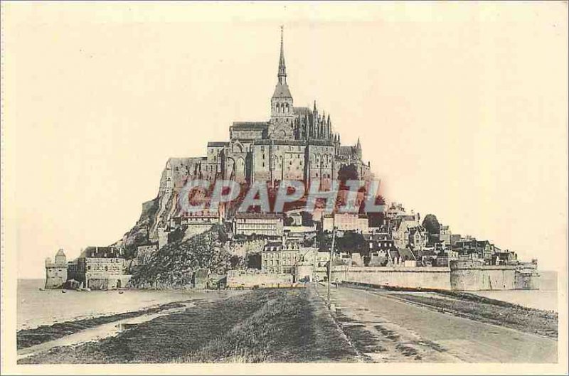 Postcard Abbey of Mont Saint Michel General view south side