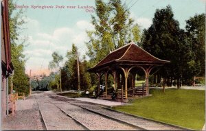 Station Springbank Park London Ontario ON Unused Red Star News Postcard H37