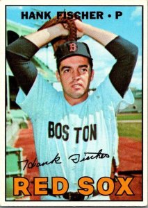 1967 Topps Baseball Card Hank Fisher Boston Red Sox sk1810