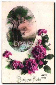 Old Postcard Fantasy Flowers