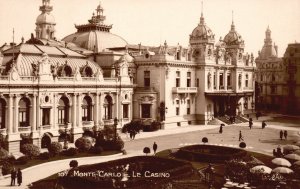 Le Casino Monte Carlo France FR Real Photo RPPC Vintage Postcard