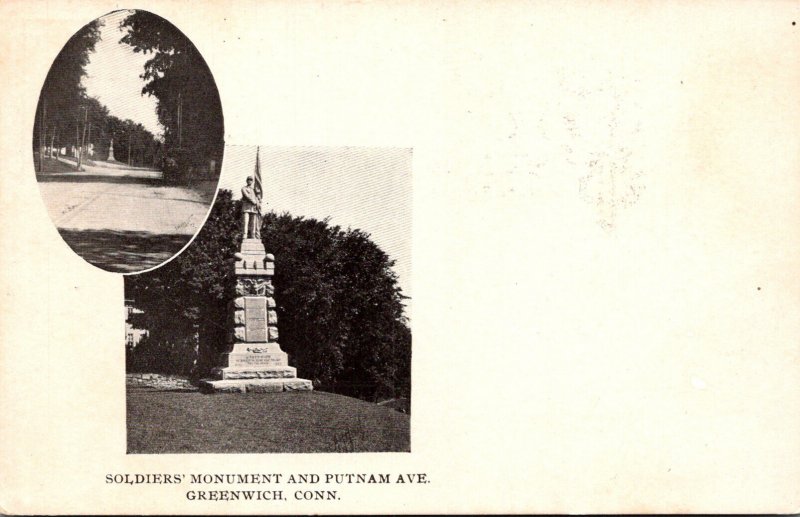 Connecticut Greenwich Soldiers Monument and Putnam Avenue