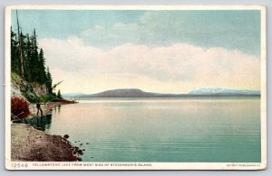 Wyoming~Stevenson Island~Yellowstone Lake Panorama View~Detroit Pub Co c1910 PC
