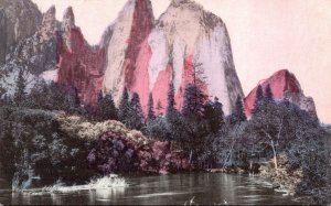 California Yosemite Valley Cathedral Rocks and The Three Graces