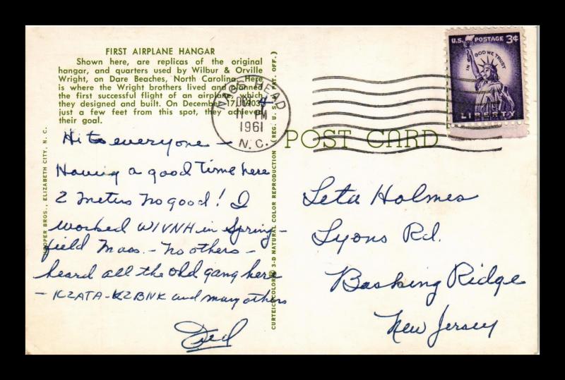 FIRST AIRPLANE HANGAR DARE BEACHES NORTH CAROLINA