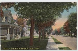 1916 ADA Ohio Postcard Kenton Hardin County RESIDENCE SECTION homes