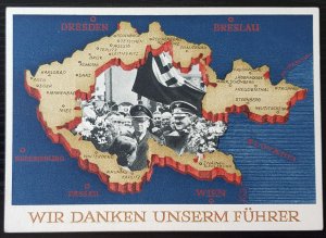 GERMANY THIRD 3RD REICH ORIGINAL PROPAGANDA CARD SAAR OCCUPATION