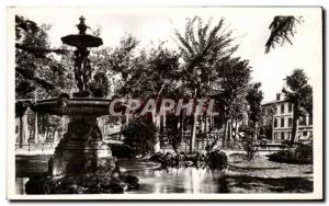 Old Postcard Agen Square of July