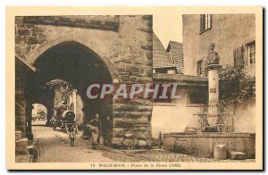 Old postcard Riquewihr Place de la Sinne