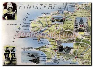 Postcard Modern Plan Du Finistere