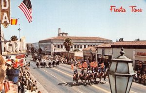 Fiesta Parade SANTA BARBARA Old Spanish Days California c1960s Vintage Postcard