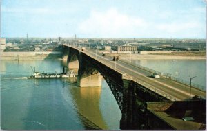 Postcard Eads Bridge Across the Mississippi