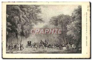 Old Postcard Old Paris Boulevard Italians in 1830