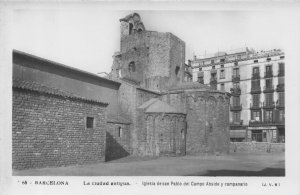 Campanario  Iglesia De San Pablo Del Campo Claustros Spain Old Real Photo Pos...