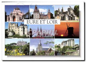 Postcard Modern Eure et Loir Dreux Anet Maintenon Nogent Rotrou Chartres Moul...