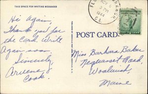 Gainesville Georgia GA Methodist Church c1930s-40s Linen Postcard