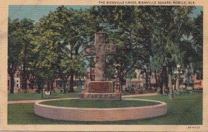 Postcard The Bienville Cross Bienville Square Mobile AL Alabama