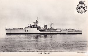 HMS Palliser Ship Vintage Real Photo Postcard