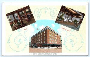 HOQUIAM, WA Washington ~ HOTEL EMERSON c1910s Grays Harbor County Postcard
