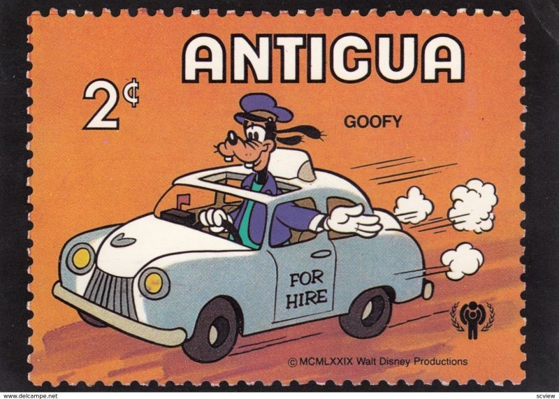 DISNEY , Antigua Stamp PC , 80-90s