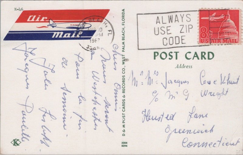 USA Florida West Palm Beach Vintage Postcard C352