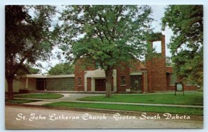 GROTON, South Dakota SD ~ ST. JOHN'S LUTHERAN CHURCH 1960s Brown County Postcard